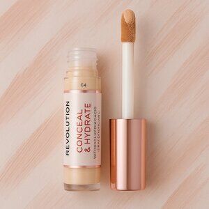 Revolution Conceal & Hydrate Concealers C4 0.45oz–Full Coverage–New (2 Pack)
